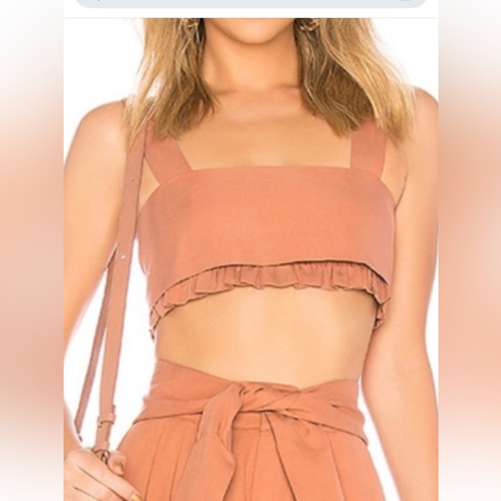 SOLD OUT ULLA JOHNSON CROPPED TOP - terracotta color size 2